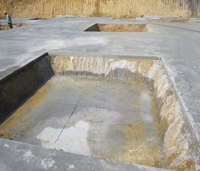 南昌市建筑設(shè)計(jì)研究院總部辦公大樓工程筏板基礎(chǔ)下柱墩找平、彈線